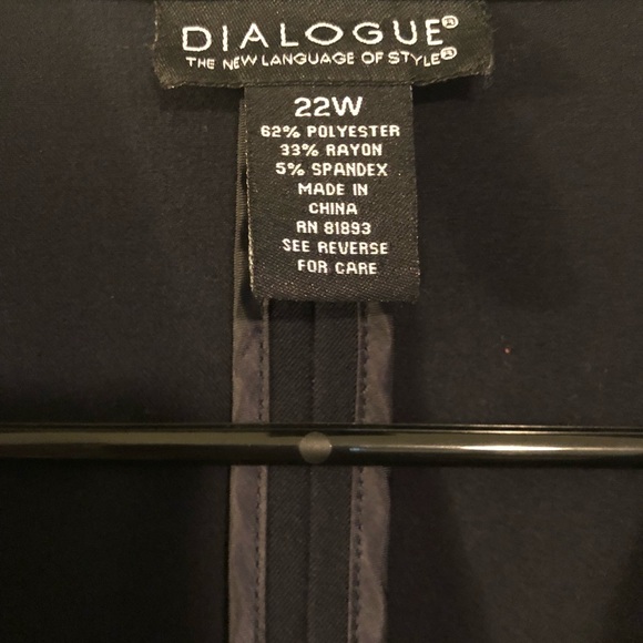 Navy Blue Plus Blazer - Picture 3 of 4